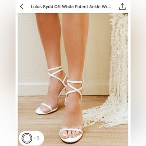 Lulus White Strappy Heels